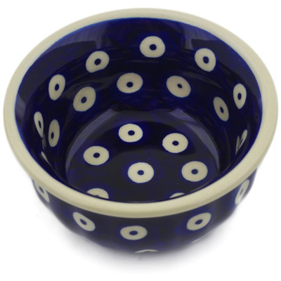 Polish Pottery Bowl 3&quot; Peacock Eyes