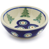 Polish Pottery Bowl 3&quot; Peacock Pines