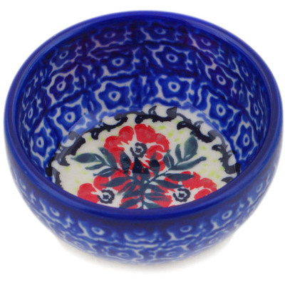 Polish Pottery Bowl 3&quot; Red Wreath