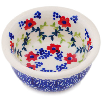 Polish Pottery Bowl 3&quot; Rings Of Happiness