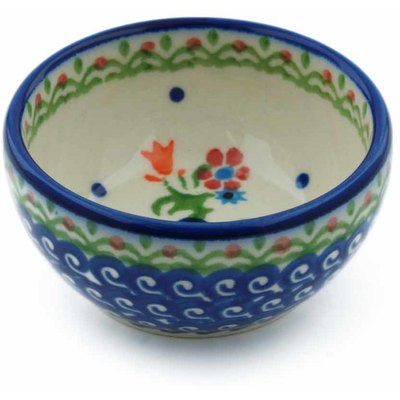Polish Pottery Bowl 3" Spring Flowers