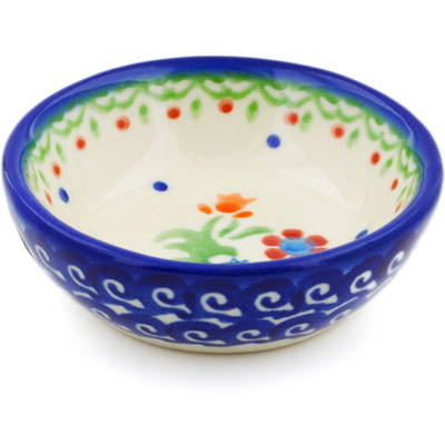 Polish Pottery Bowl 3&quot; Spring Flowers