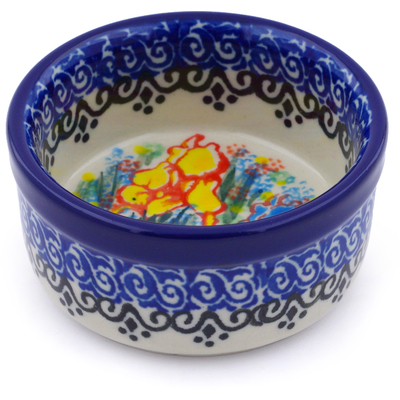 Polish Pottery Bowl 3&quot; Spring Iris UNIKAT