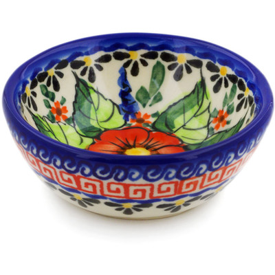 Polish Pottery Bowl 3&quot; Spring Splendor