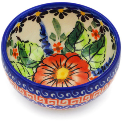 Polish Pottery Bowl 3&quot; Spring Splendor