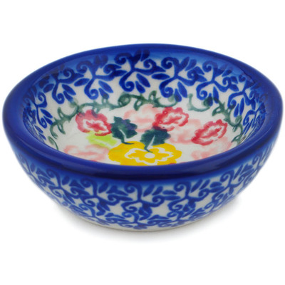 Polish Pottery Bowl 3&quot; Starburst Blooms