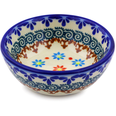 Polish Pottery Bowl 3&quot; Sunflower Dance