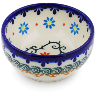 Polish Pottery Bowl 3&quot; Sunflower Dance