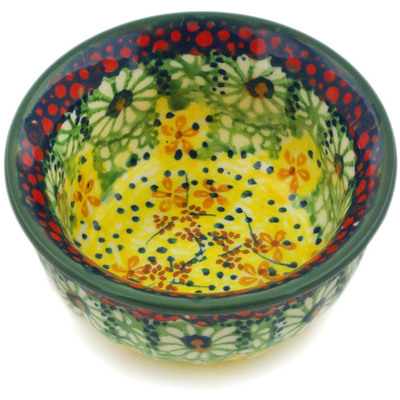 Polish Pottery Bowl 3&quot; Sunshine Grotto UNIKAT