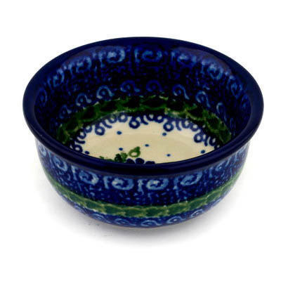 Polish Pottery Bowl 3&quot; Tulip Motif UNIKAT