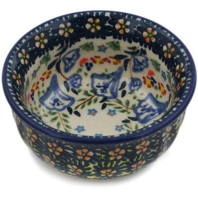 Polish Pottery Bowl 3&quot; Wildflower Meadow UNIKAT