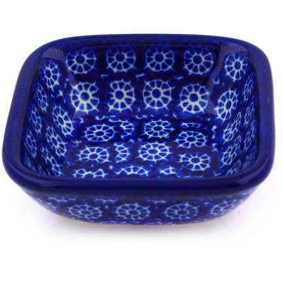 Polish Pottery Bowl 3&quot; Winter Frost