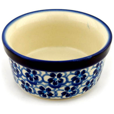 Polish Pottery Bowl 4&quot; Aloha Blue
