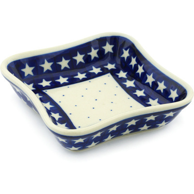 Polish Pottery Bowl 4&quot; American Stars