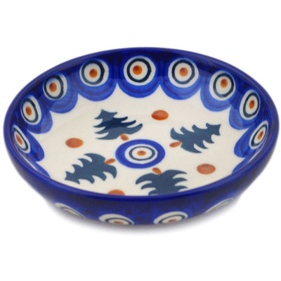 Polish Pottery Bowl 4&quot; Autumn Evergreen