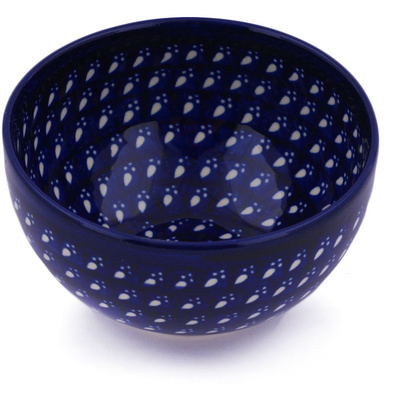 Polish Pottery Bowl 4" Bear Paws