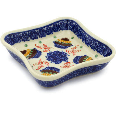 Polish Pottery Bowl 4&quot; Birthday Cupcake