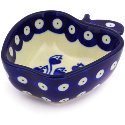 Polish Pottery Bowl 4&quot; Bleeding Heart Peacock