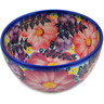Polish Pottery Bowl 4&quot; Blossoming Purple Harmony UNIKAT