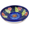 Polish Pottery Bowl 4&quot; Blue Bouquet UNIKAT