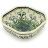 Polish Pottery Bowl 4" Blue Daisy Circle