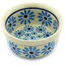 Polish Pottery Bowl 4&quot; Blue Daisy Delight