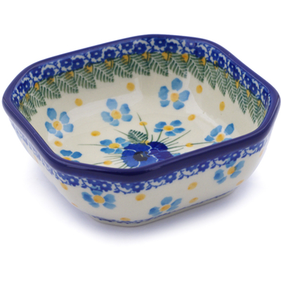 Polish Pottery Bowl 4&quot; Blue Dreams