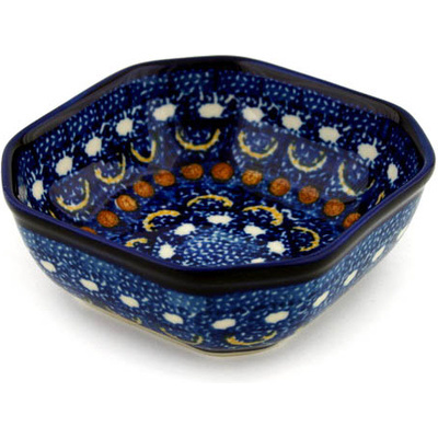 Polish Pottery Bowl 4&quot; Blue Horizons