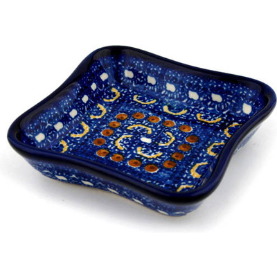 Polish Pottery Bowl 4&quot; Blue Horizons