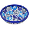 Polish Pottery Bowl 4&quot; Blue Peacock Eye