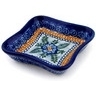 Polish Pottery Bowl 4&quot; Blue Poppy Circle UNIKAT