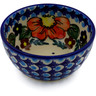 Polish Pottery Bowl 4&quot; Bold Poppies UNIKAT