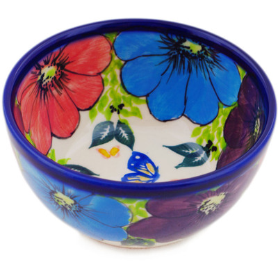 Polish Pottery Bowl 4&quot; Bundles Of Spring UNIKAT