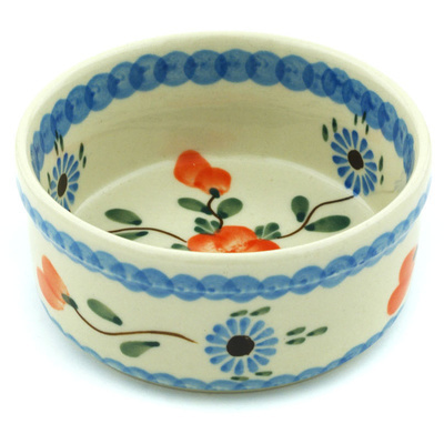 Polish Pottery Bowl 4&quot; Cherry Blossoms