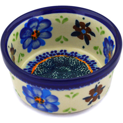 Polish Pottery Bowl 4&quot; Circle The Garden UNIKAT