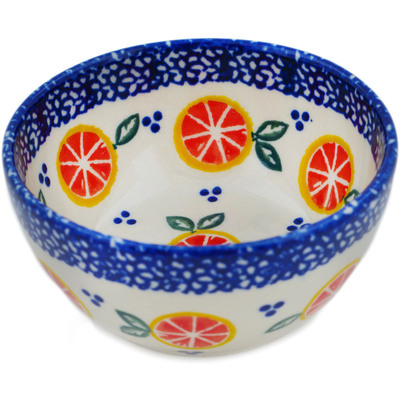 Polish Pottery Bowl 4&quot; Citrus Craze