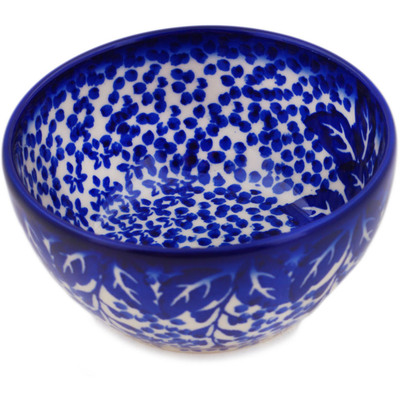 Polish Pottery Bowl 4&quot; Cobalt Fantasy