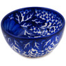 Polish Pottery Bowl 4&quot; Cobalt Fantasy