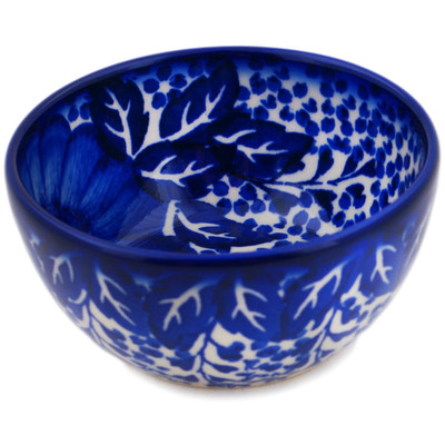Polish Pottery Bowl 4&quot; Cobalt Fantasy