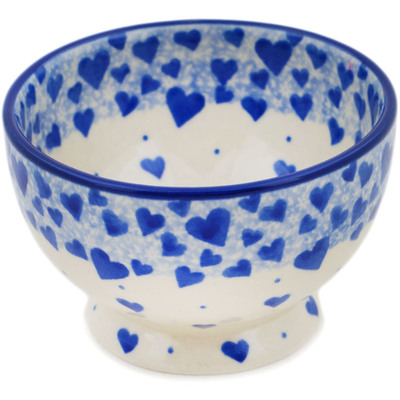 Polish Pottery Bowl 4&quot; Cobalt Love