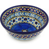 Polish Pottery Bowl 4&quot; Cobalt Poppies UNIKAT