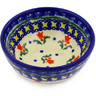 Polish Pottery Bowl 4&quot; Cocentric Tulips