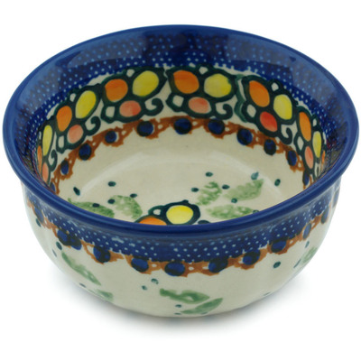 Polish Pottery Bowl 4&quot; Color Melody UNIKAT