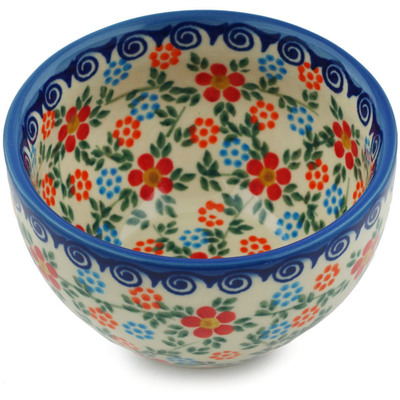Polish Pottery Bowl 4&quot; Country Drive