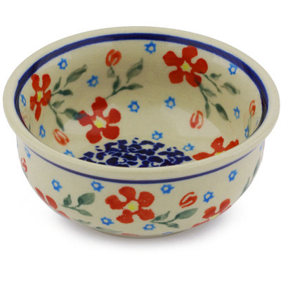 Polish Pottery Bowl 4&quot; Country Garden
