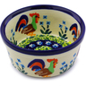 Polish Pottery Bowl 4&quot; Country Rooster UNIKAT