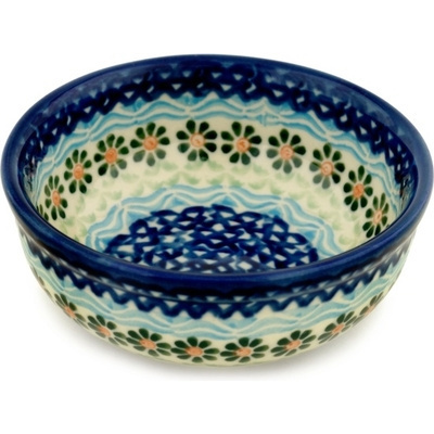 Polish Pottery Bowl 4&quot; Daisies By The Sea