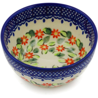 Polish Pottery Bowl 4&quot; Elegant Garland