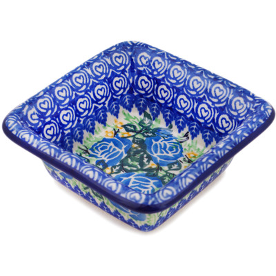 Polish Pottery Bowl 4&quot; English Rose UNIKAT