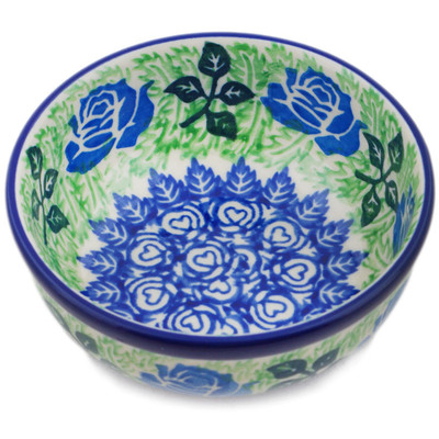 Polish Pottery Bowl 4&quot; English Rose UNIKAT